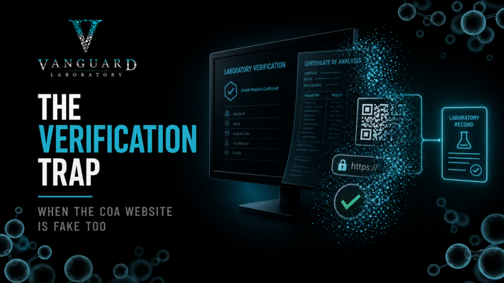 The Verification Trap: a laboratory CoA and verification website dissolving into data