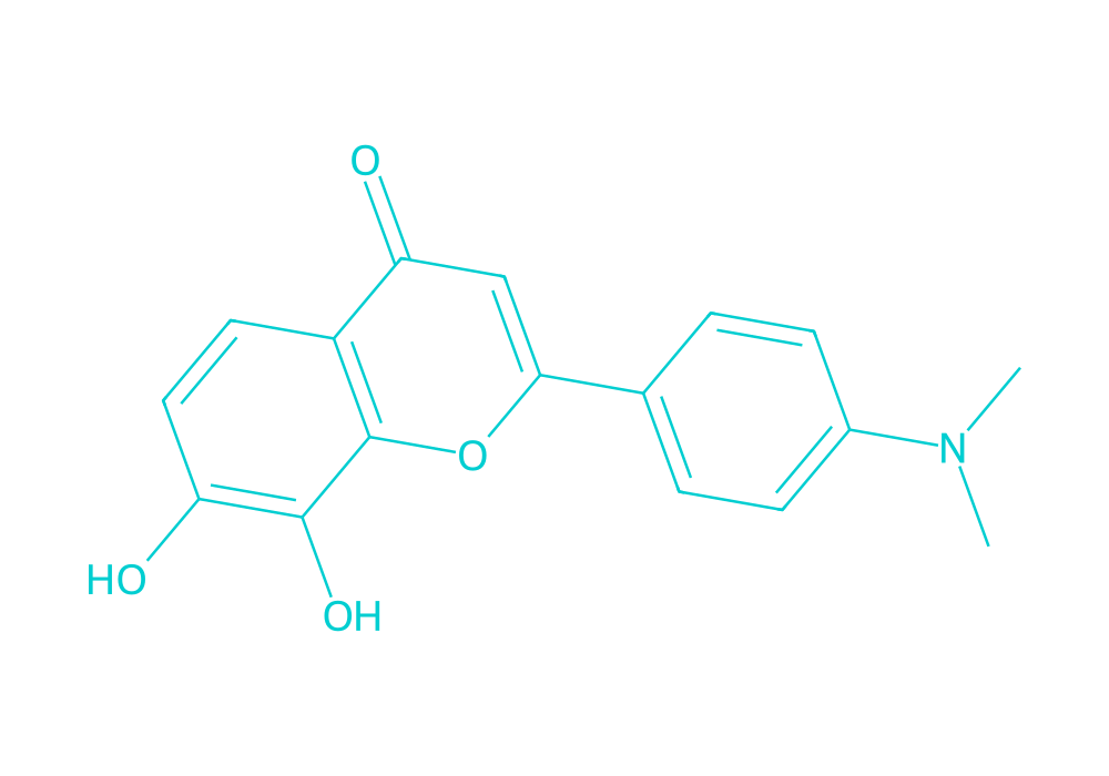 2D structure of 4-dma-7-8-dhf drawn in Vanguard Laboratory colors