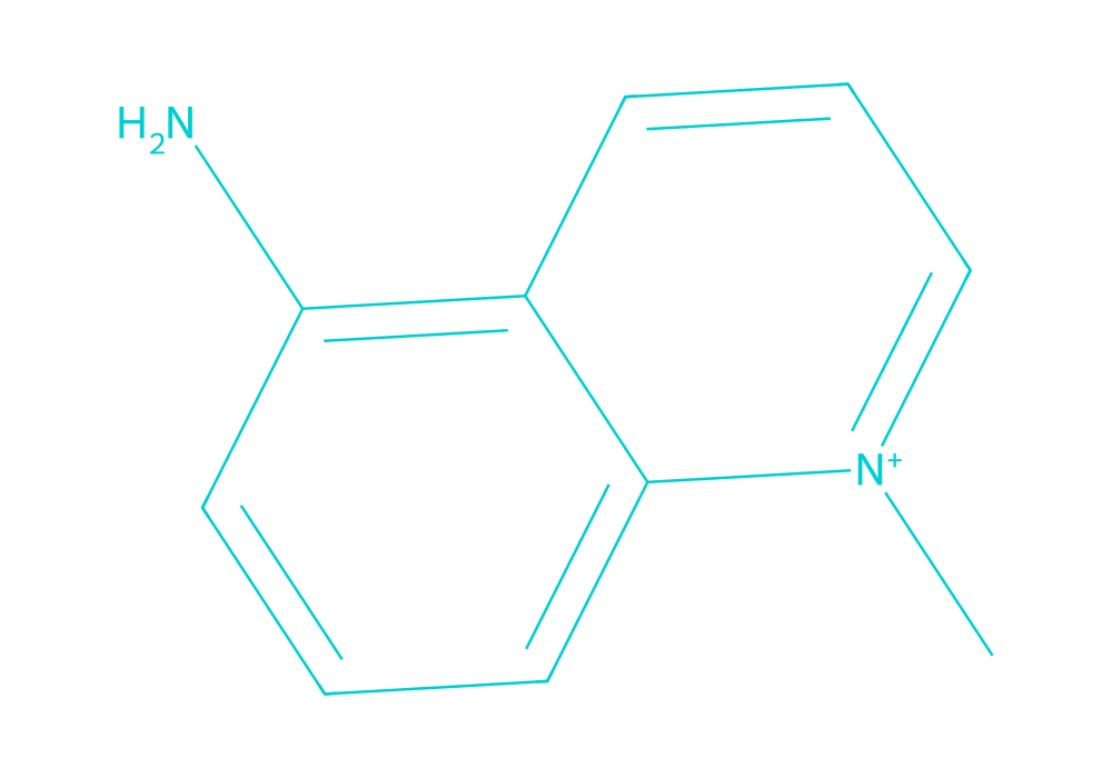 2D structure of 5-amino-1mq drawn in Vanguard Laboratory colors