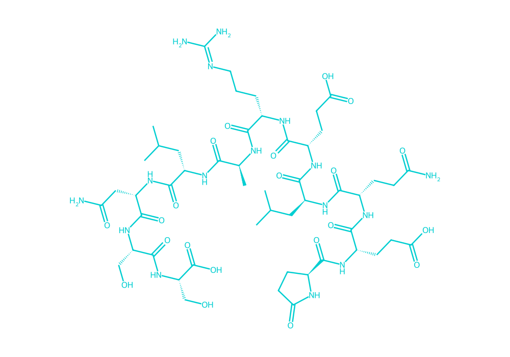 2D structure of ara-290 drawn in Vanguard Laboratory colors
