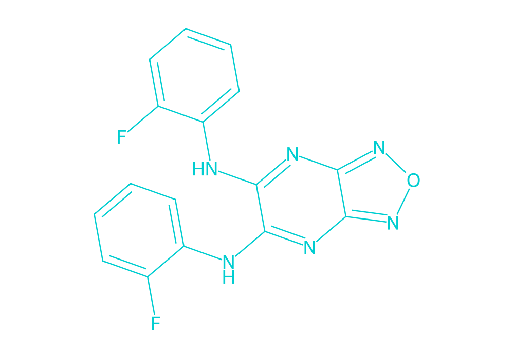 2D structure of bam-15 drawn in Vanguard Laboratory colors
