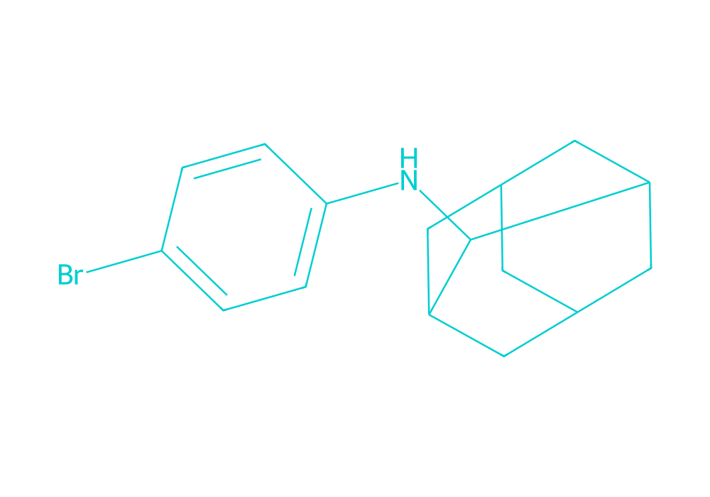 2D structure of bromantane drawn in Vanguard Laboratory colors