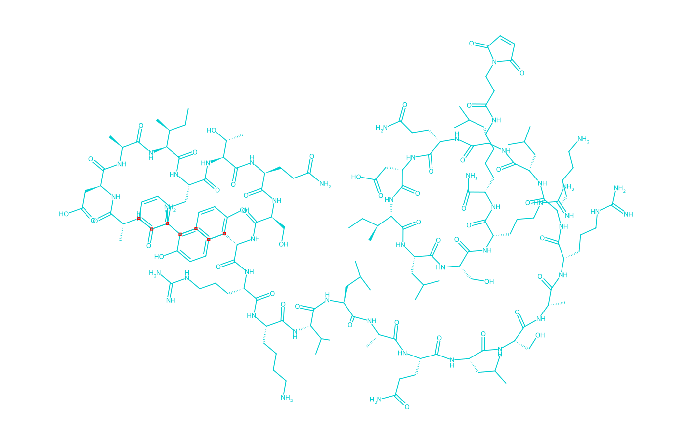 2D structure of cjc-1295-dac drawn in Vanguard Laboratory colors