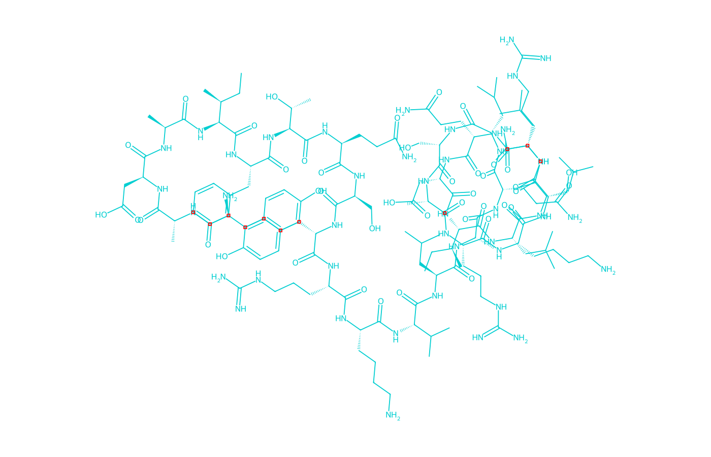 2D structure of cjc-1295-no-dac drawn in Vanguard Laboratory colors