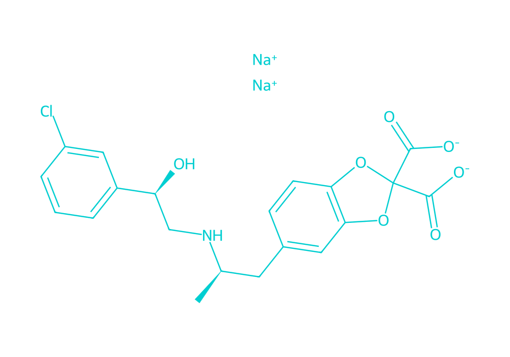 2D structure of cl-316-243 drawn in Vanguard Laboratory colors
