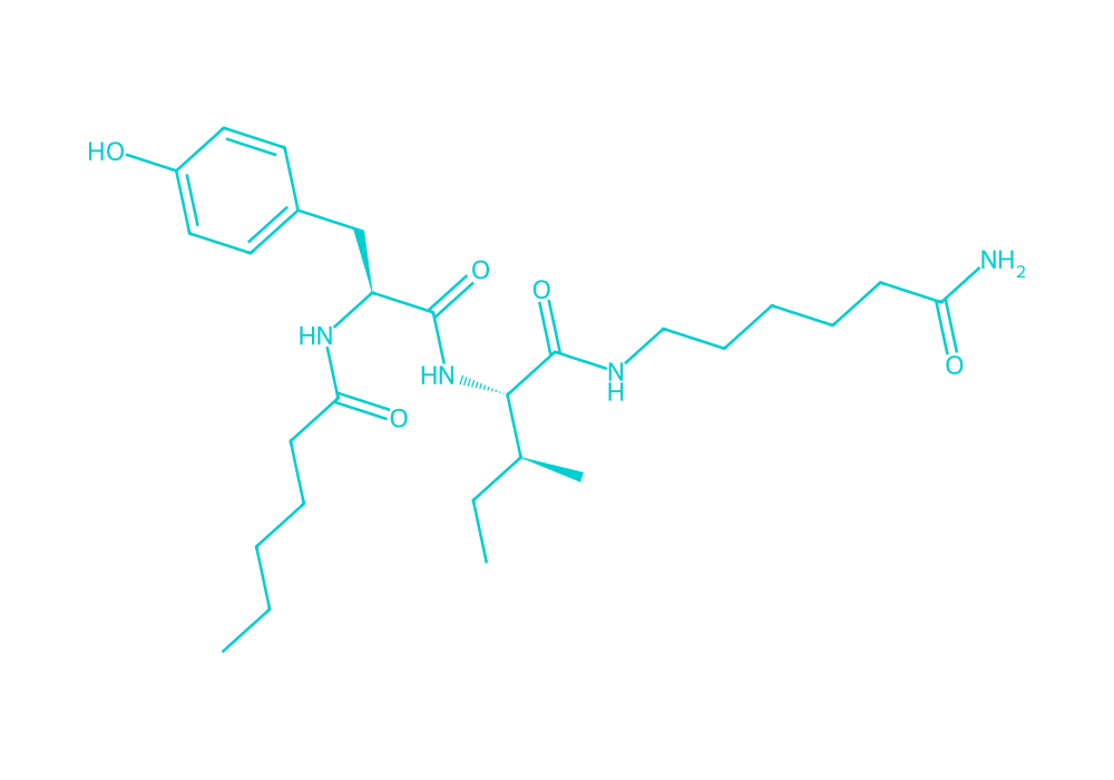 2D structure of dihexa drawn in Vanguard Laboratory colors