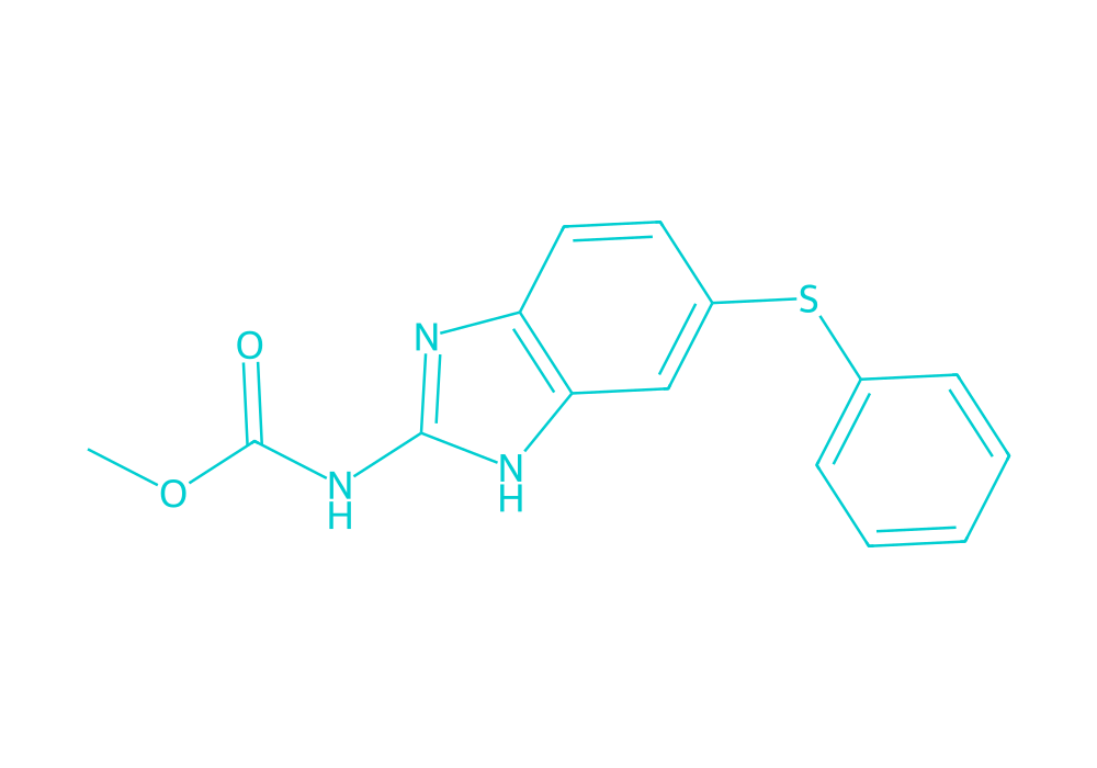 2D structure of fenbendazole drawn in Vanguard Laboratory colors