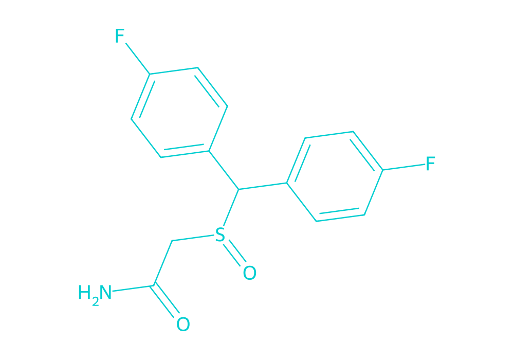 2D structure of flmodafinil drawn in Vanguard Laboratory colors