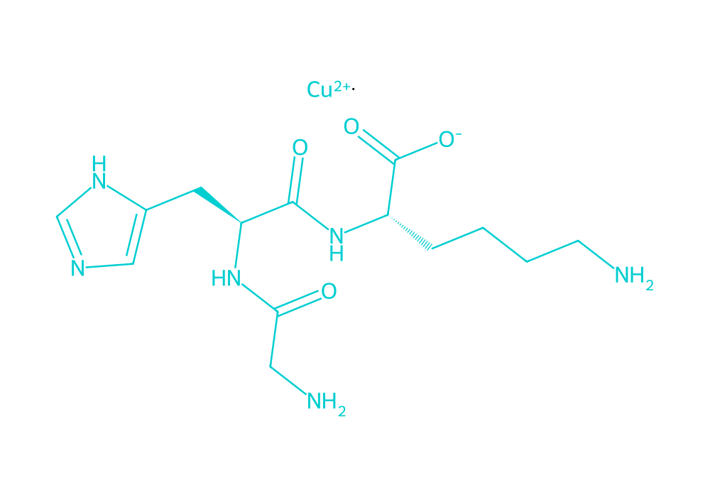 2D structure of ghk-cu drawn in Vanguard Laboratory colors