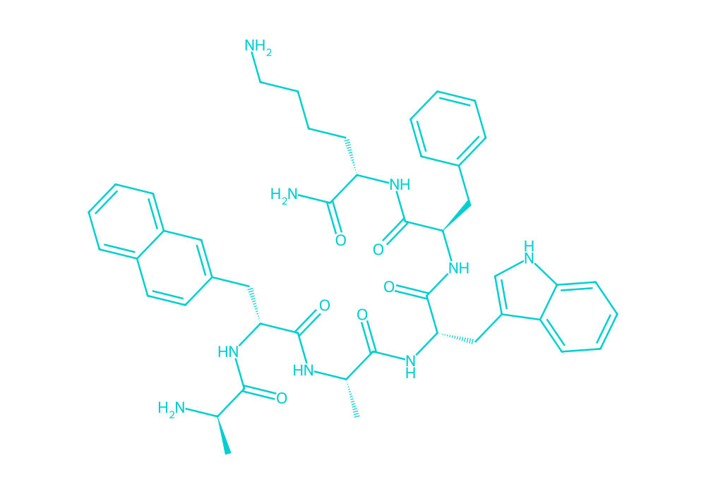 2D structure of ghrp-2 drawn in Vanguard Laboratory colors