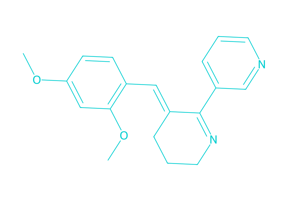 2D structure of gts-21 drawn in Vanguard Laboratory colors