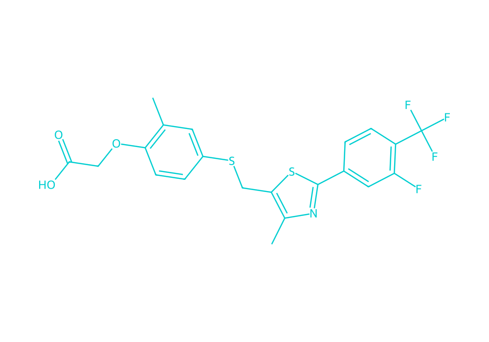 2D structure of gw0742 drawn in Vanguard Laboratory colors