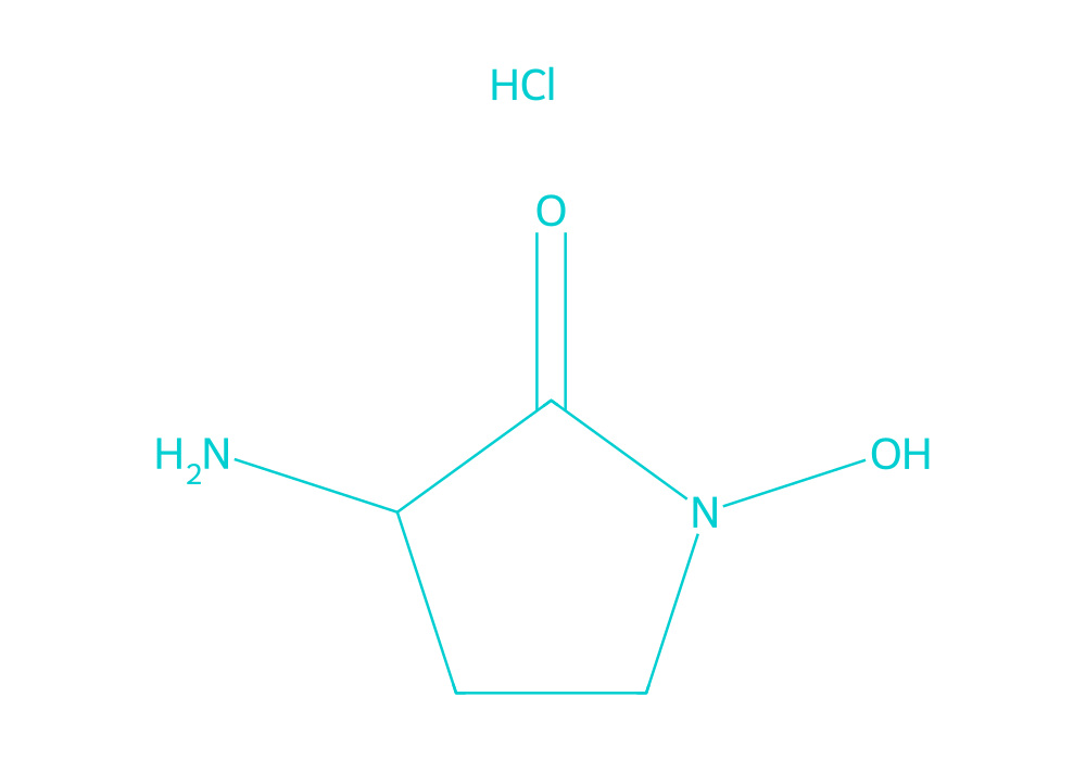 2D structure of ha-966-hydrochloride drawn in Vanguard Laboratory colors