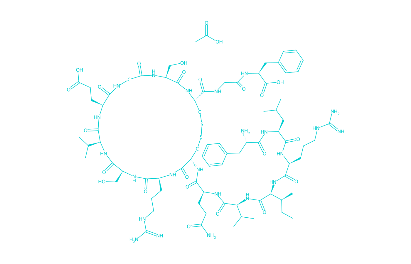 2D structure of hgh-fragment-176-191 drawn in Vanguard Laboratory colors