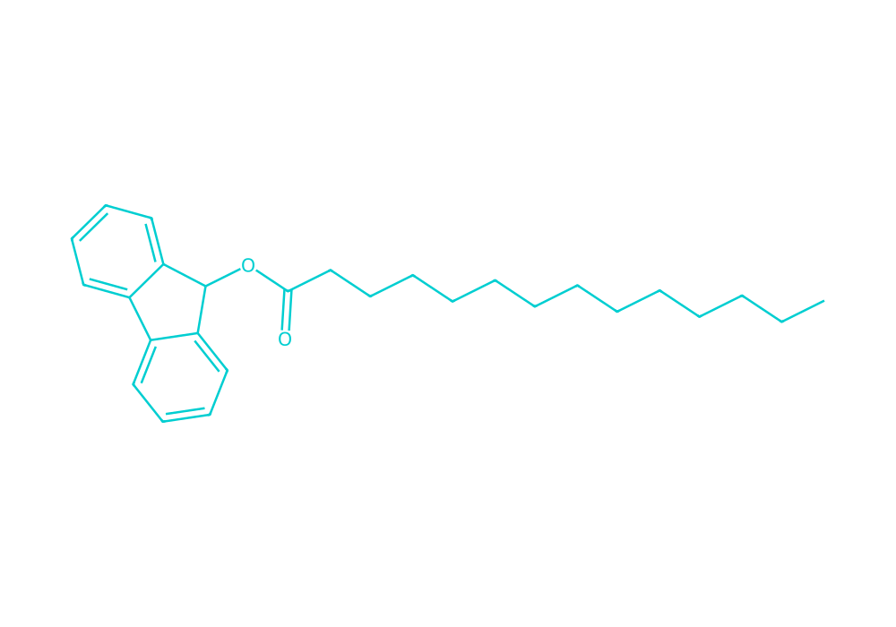 2D structure of hydrafinil-myristate drawn in Vanguard Laboratory colors