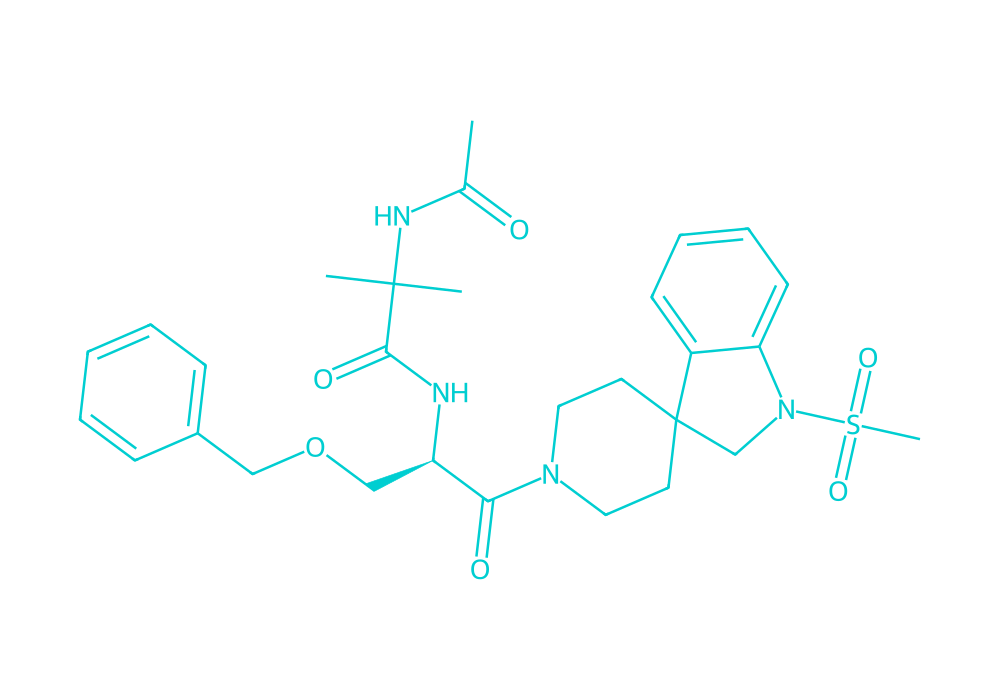 2D structure of mk-777 drawn in Vanguard Laboratory colors