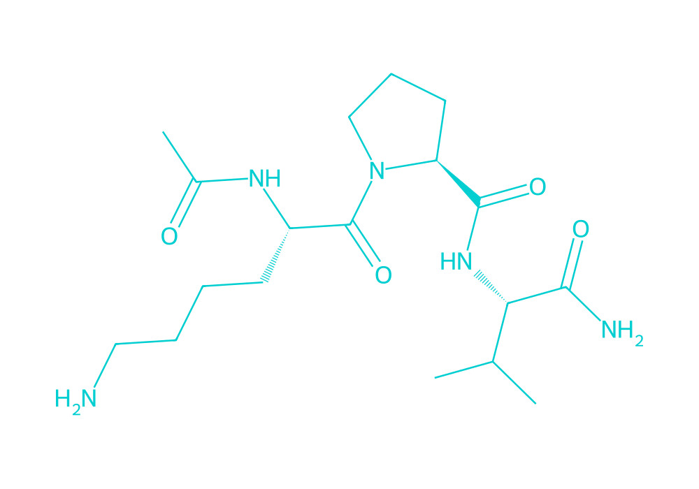 2D structure of n-acetyl-kpv drawn in Vanguard Laboratory colors