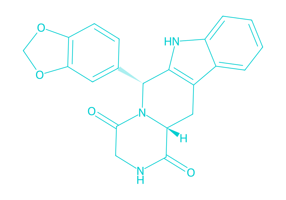 2D structure of nortadalafil drawn in Vanguard Laboratory colors