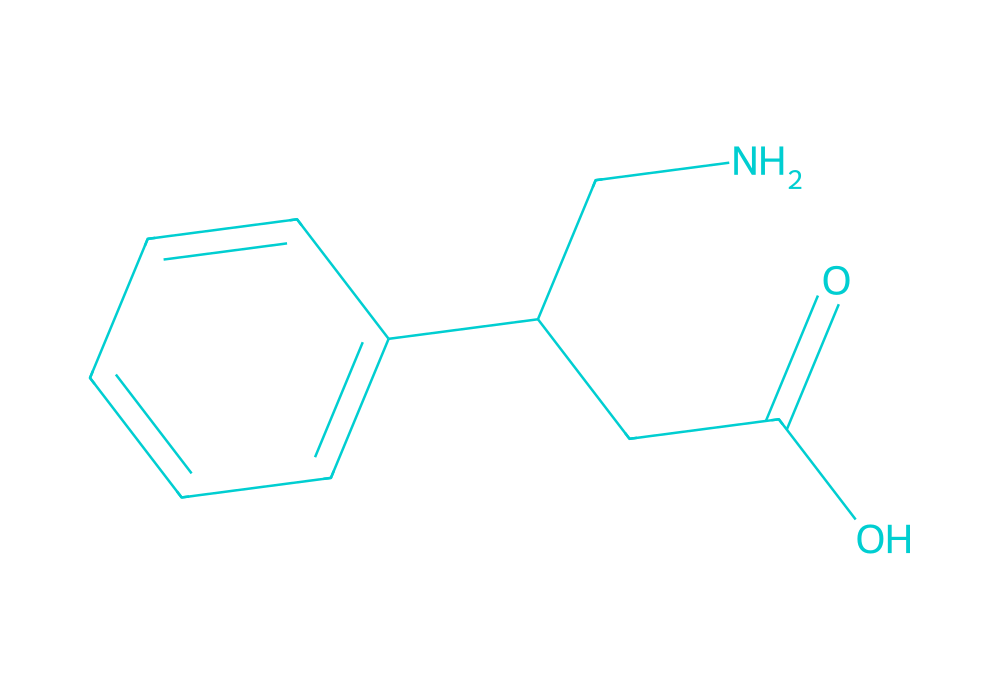 2D structure of phenibut drawn in Vanguard Laboratory colors