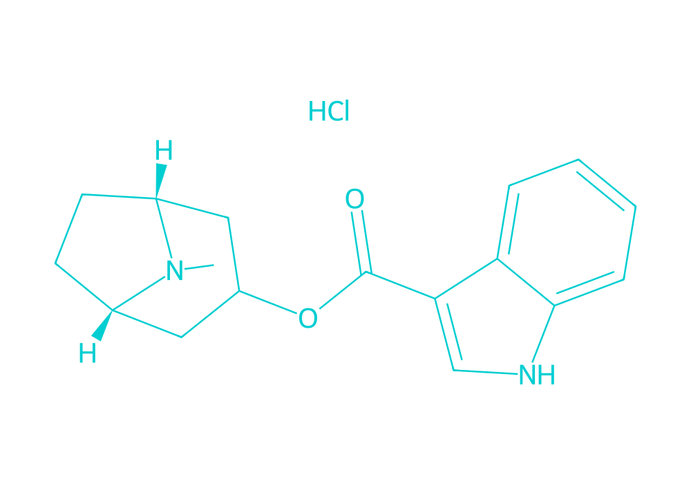 2D structure of tropisetron-hydrochloride drawn in Vanguard Laboratory colors