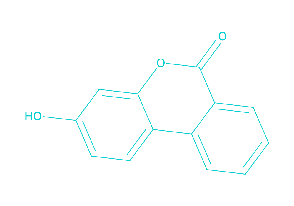 2D structure of urolithin-b drawn in Vanguard Laboratory colors